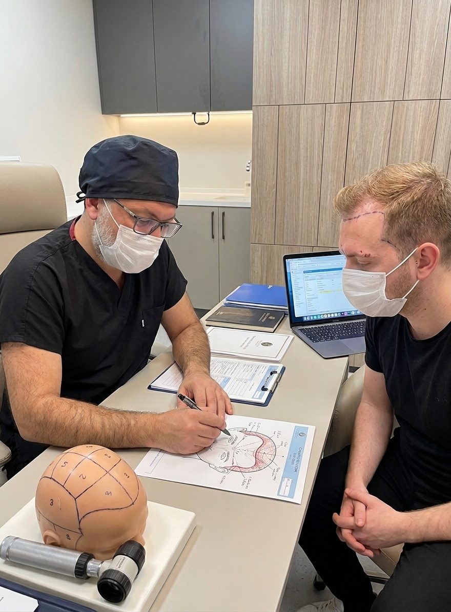 Consultation and hairline planning