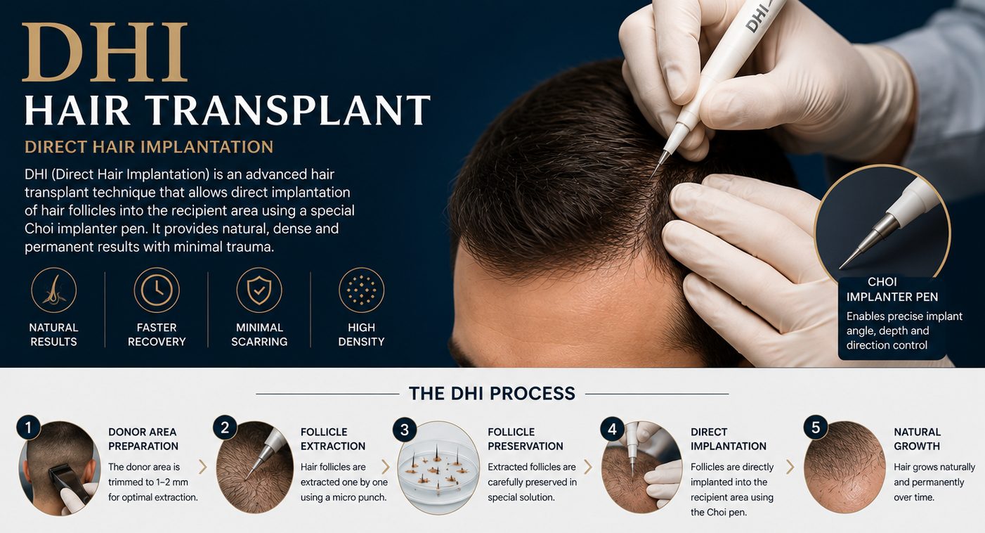 DHI hair transplant procedure